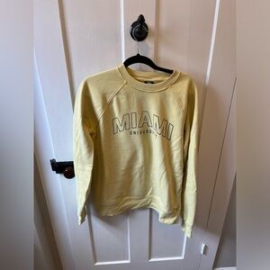 Miami University Yellow Crewneck Sweatshirt Small